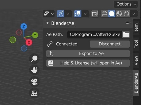 BlenderAE v1.4.7 fro Blender/After Effects 导入桥接插件